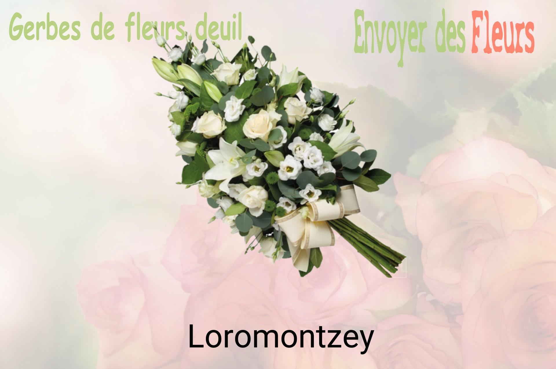Gerbe de fleurs de deuil livrée à Loromontzey